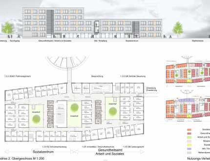 Grundriss 2. OG / Ansicht Norden