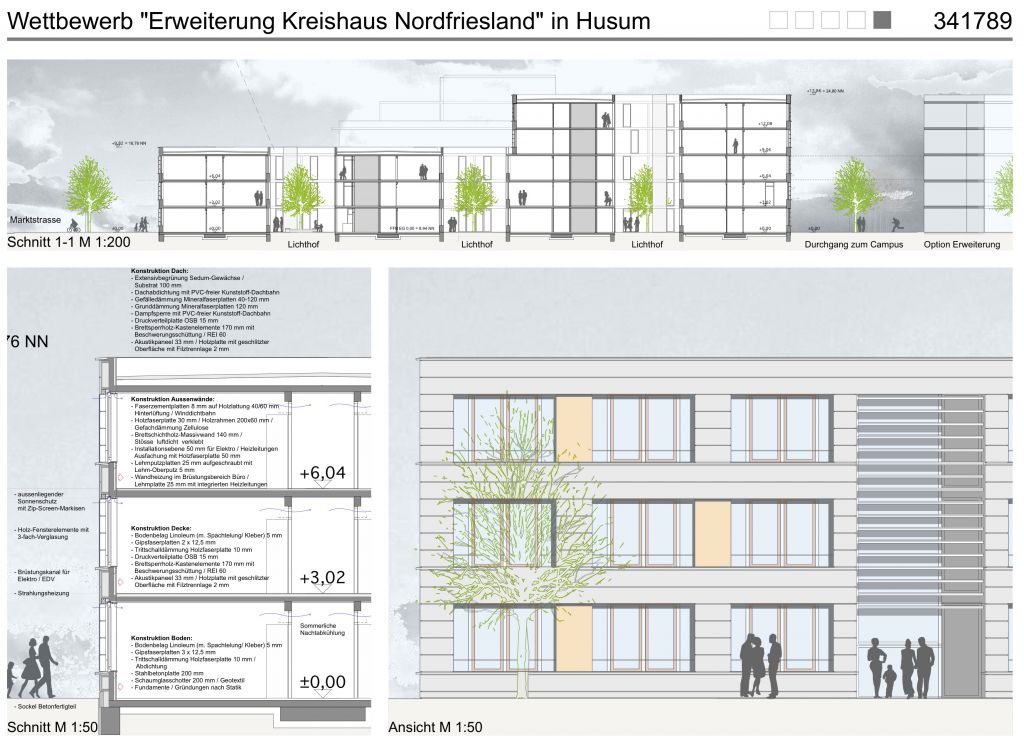Teichert . Architekten: Erweiterung Kreishaus Nordfriesland in Husum